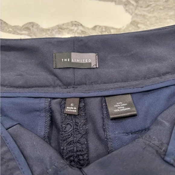 The Limited brand Women's Navy Lace Shorts size 6 - Picture 4 of 6